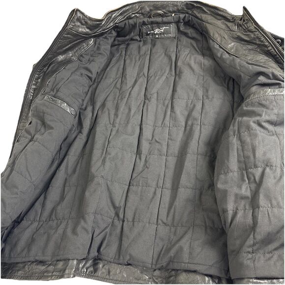 Black Rivet Cafe Racer Motorcycle Leather Jacket Mens XL Brown Distressed Finish - Picture 7 of 12